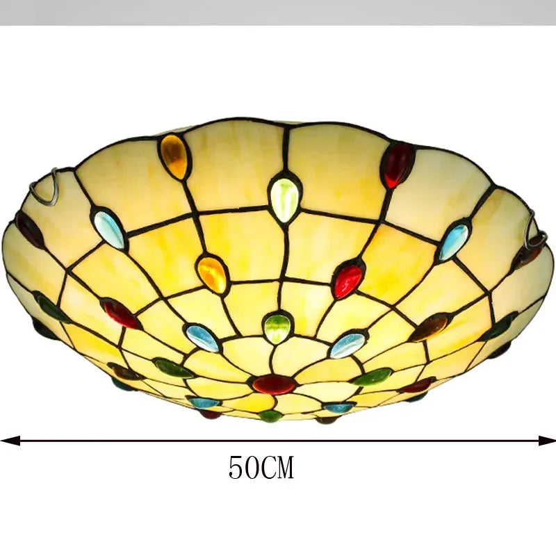 plafonnier tiffany nordique style bohème pour décoration intérieure