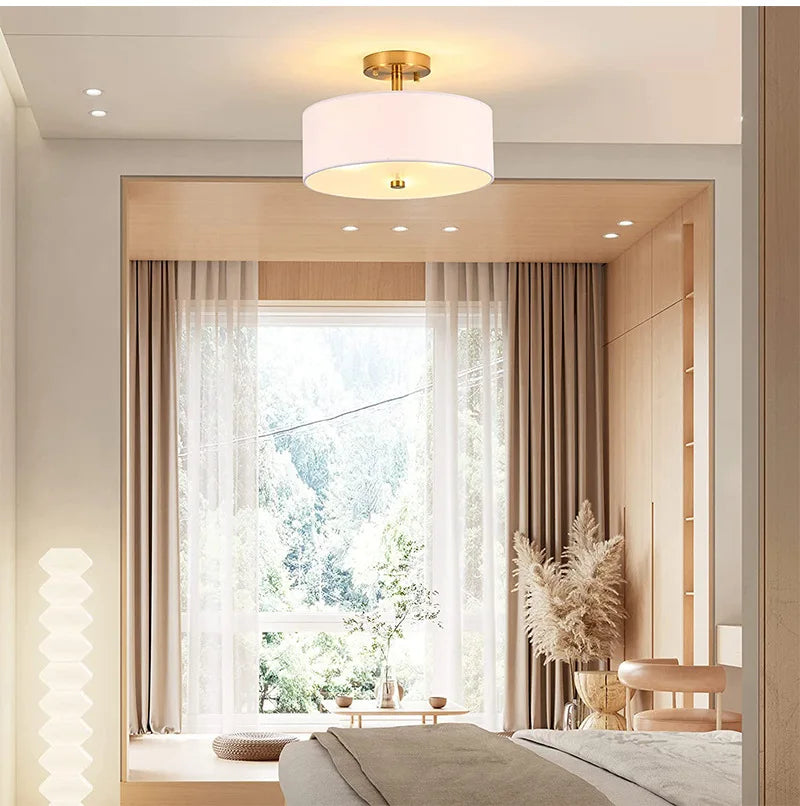 plafonnier tissu style américain pour intérieur moderne et élégant