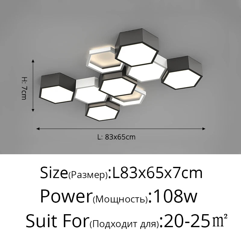 plafonnier triangle ultra mince moderne design élégant pour intérieur