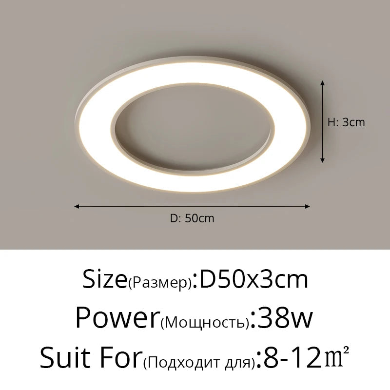 plafonnier ultra-mince moderne à leds pour éclairage intérieur décoratif