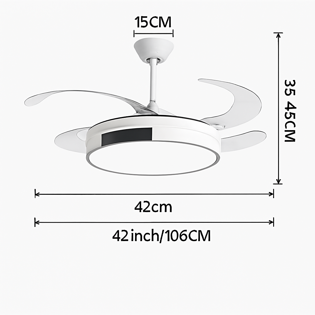 plafonnier ventilateur de plafond lumineux et silencieux