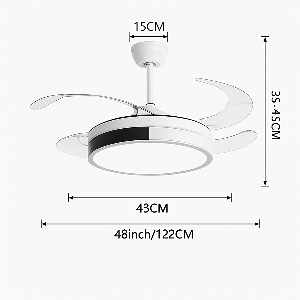 plafonnier ventilateur de plafond lumineux et silencieux