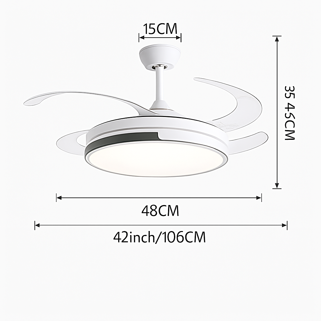 plafonnier ventilateur de plafond lumineux et silencieux