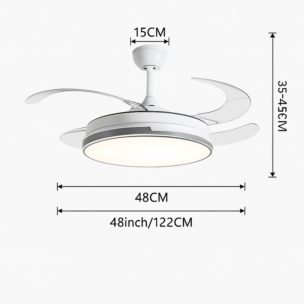 plafonnier ventilateur de plafond lumineux et silencieux