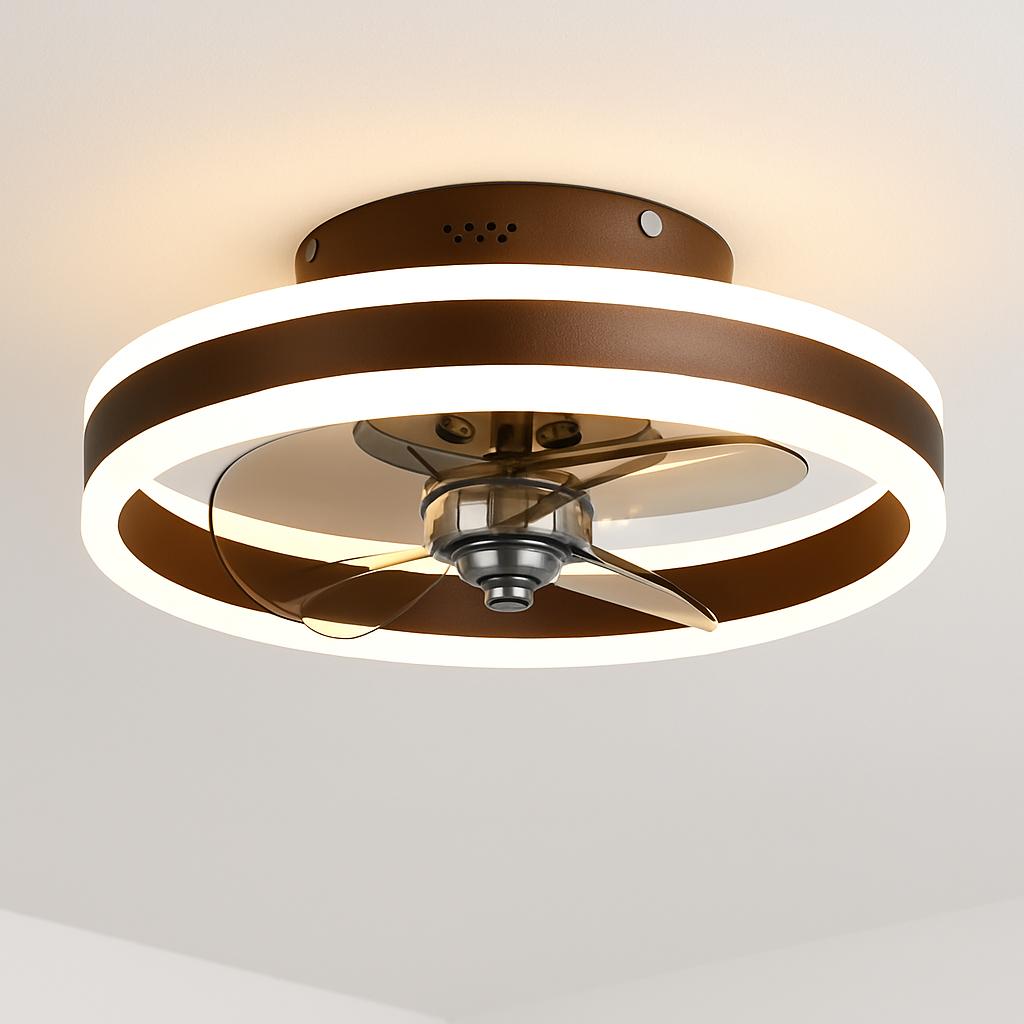 plafonnier ventilateur de plafond lumineux télécommandé dimmable décoratif