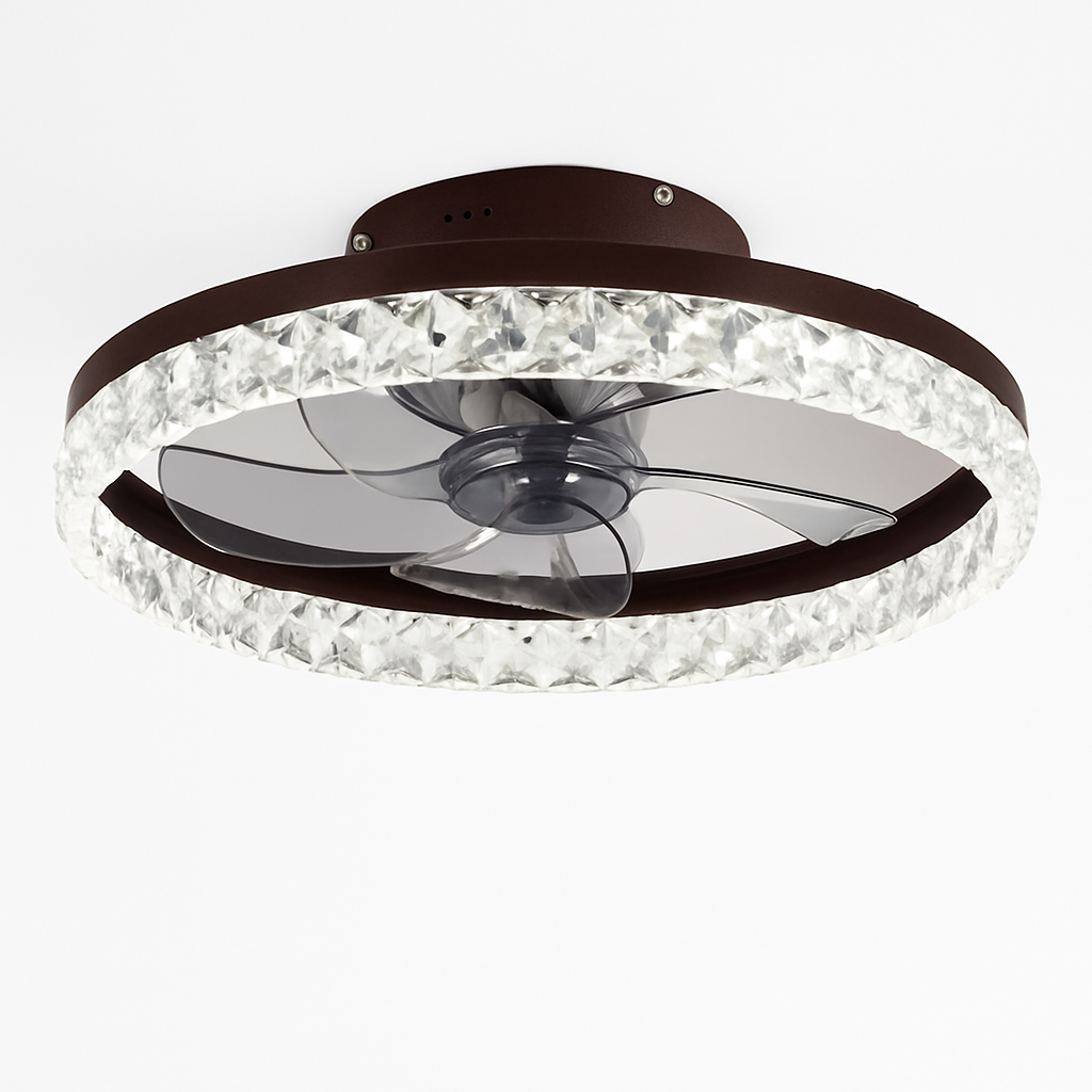 plafonnier ventilateur de plafond lumineux télécommandé dimmable décoratif