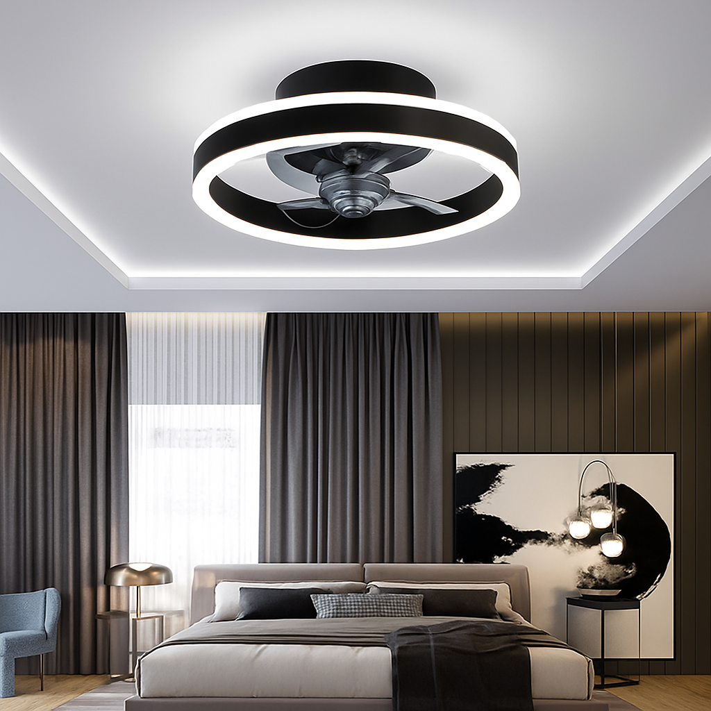 plafonnier ventilateur de plafond lumineux télécommandé dimmable décoratif