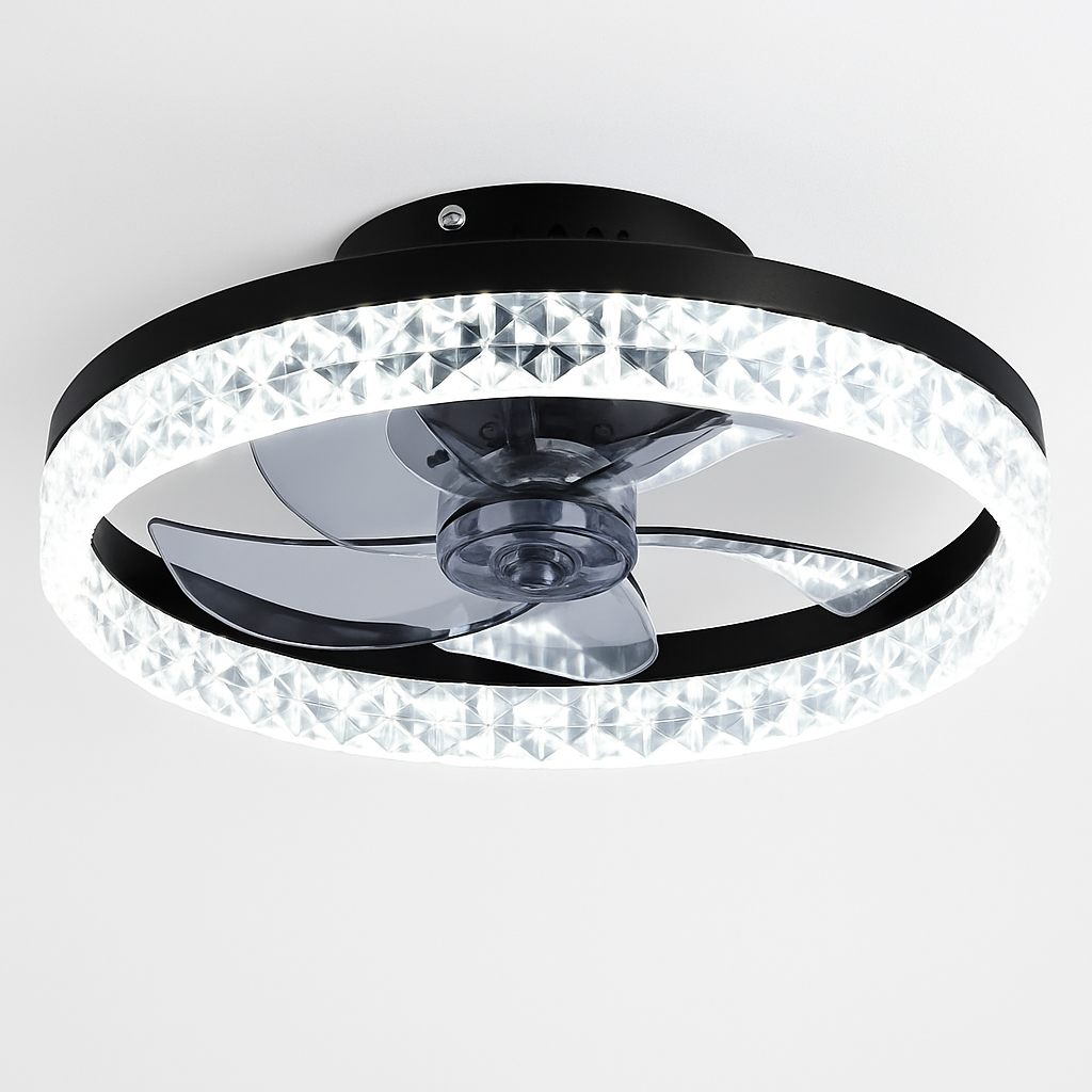 plafonnier ventilateur de plafond lumineux télécommandé dimmable décoratif