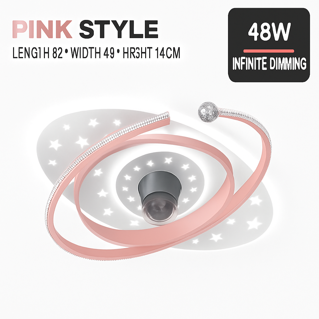 Plafonnier ventilateur de plafond à tête secouante 360 degrés led silencieux