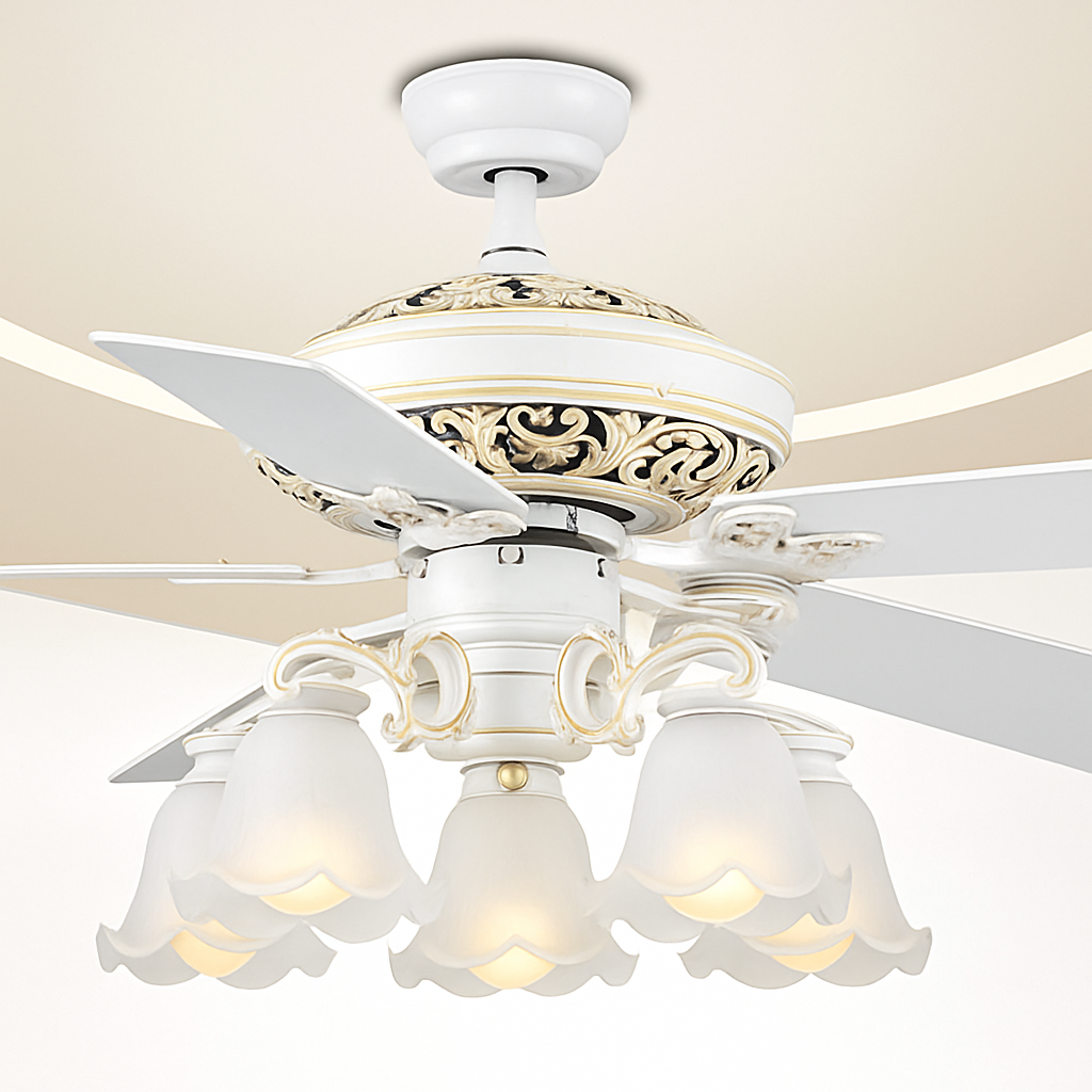 plafonnier ventilateur en bois rétro avec lumière et télécommande