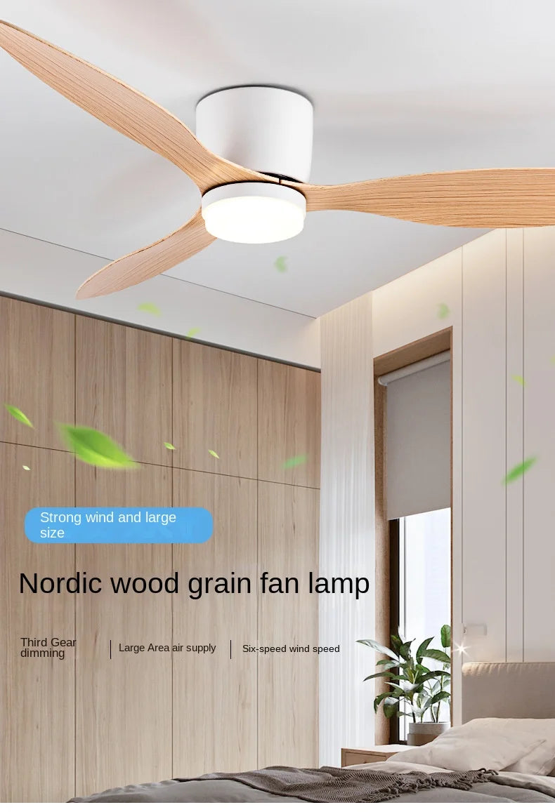 plafonnier ventilateur intelligent style nordique pour intérieur moderne