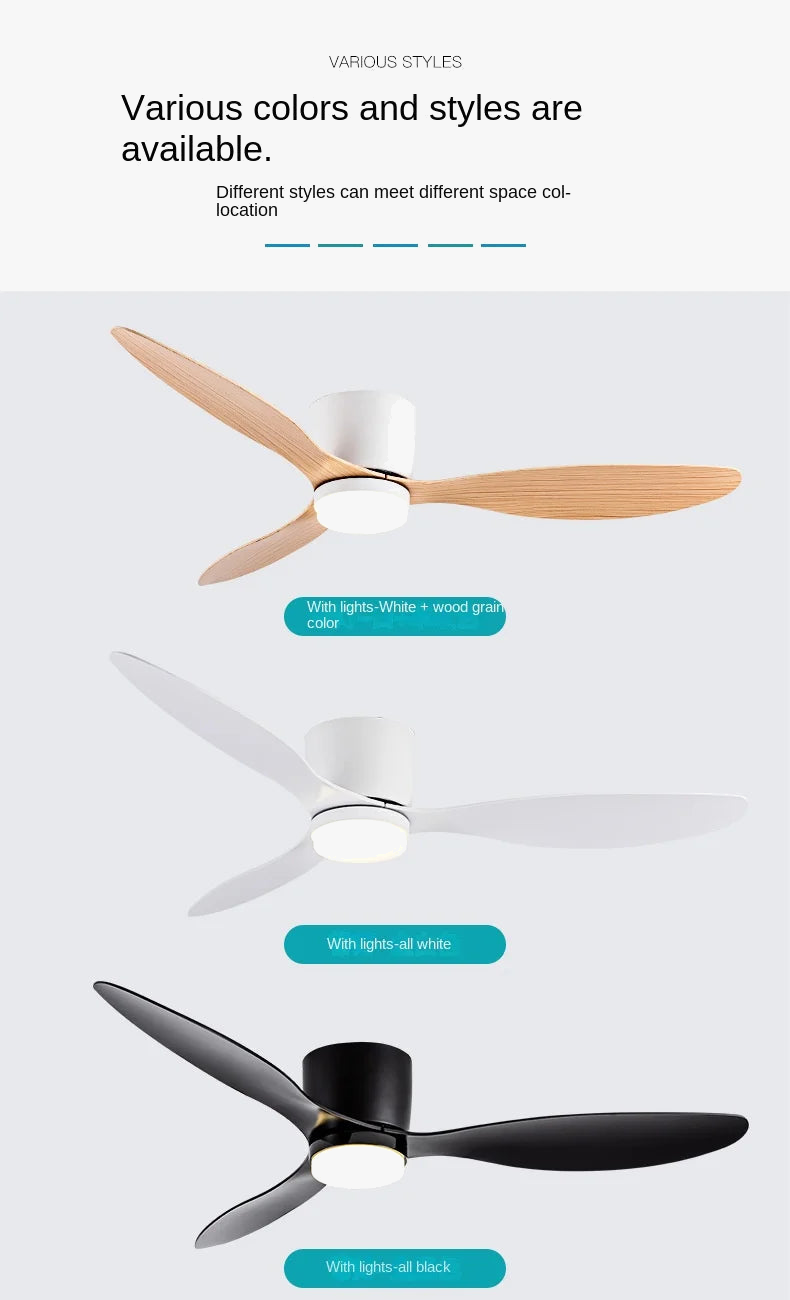 plafonnier ventilateur intelligent style nordique pour intérieur moderne