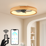 plafonnier ventilateur led avec minuterie télécommande et pales réversibles