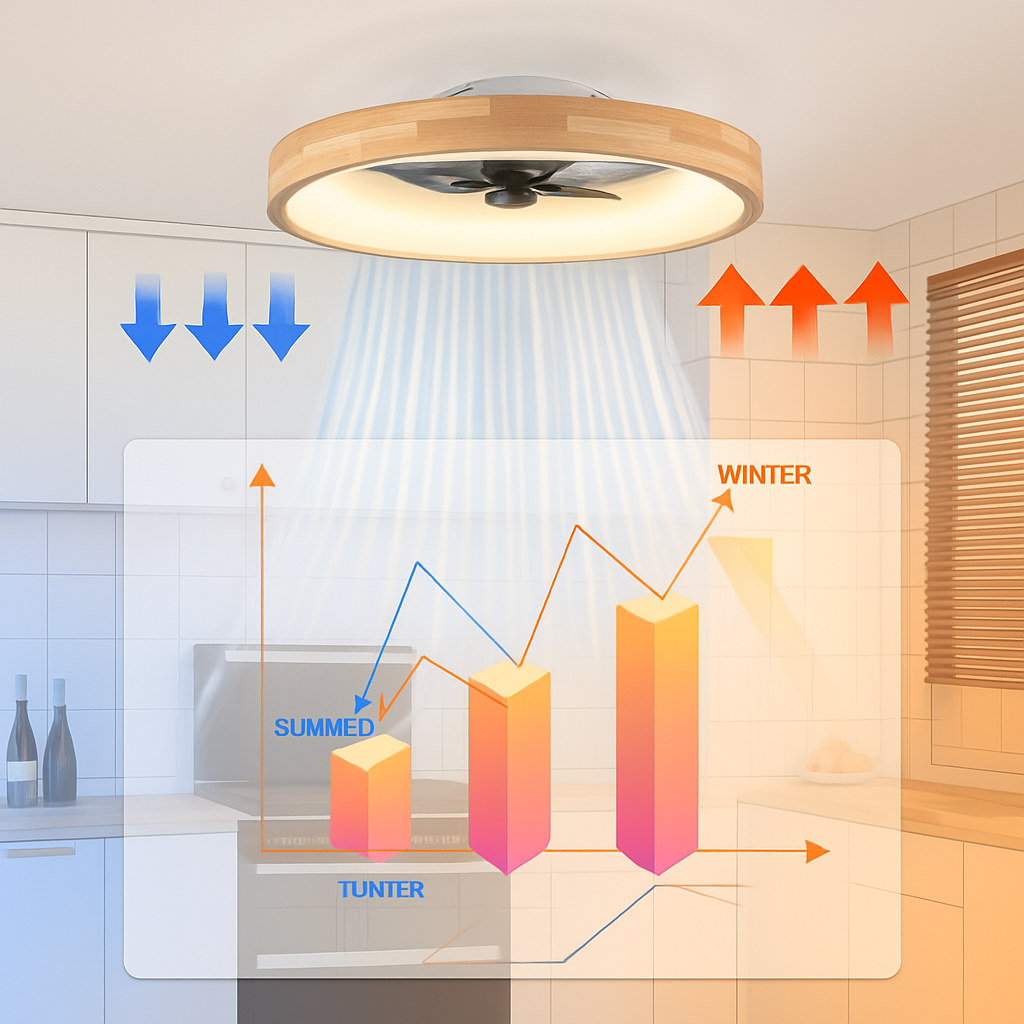 plafonnier ventilateur led avec minuterie télécommande et pales réversibles