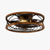 plafonnier ventilateur moderne avec lumière rétro invisible