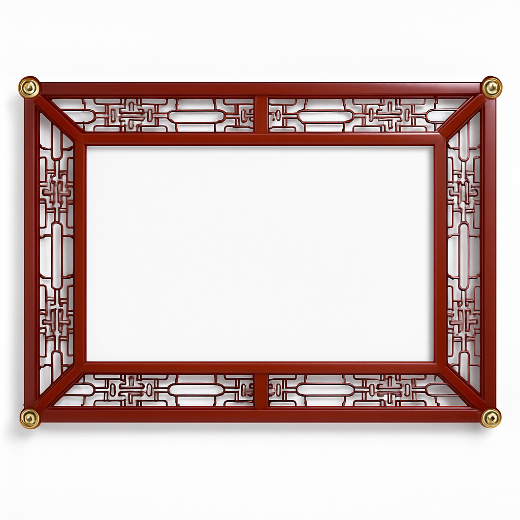plafonnier vintage chinois en bois avec luminaire acrylique