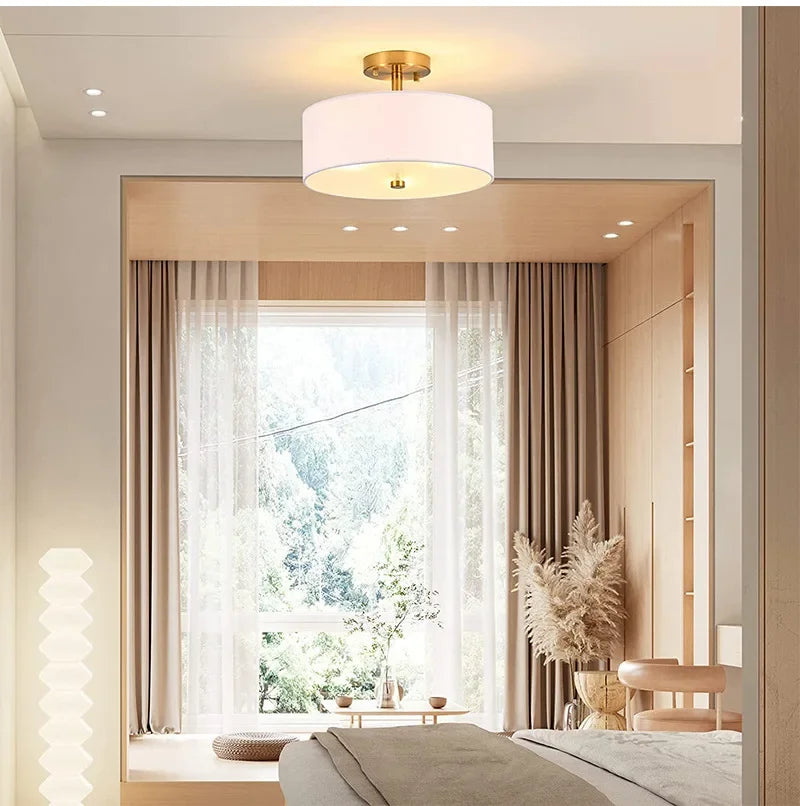 plafonnier vintage en tissu pour une ambiance chaleureuse et accueillante