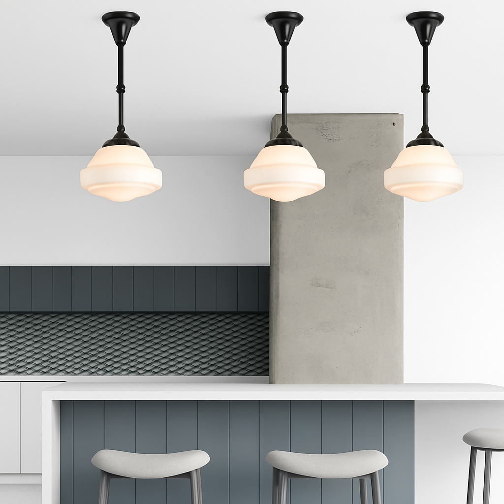plafonnier vintage en verre suspension style industriel nordique