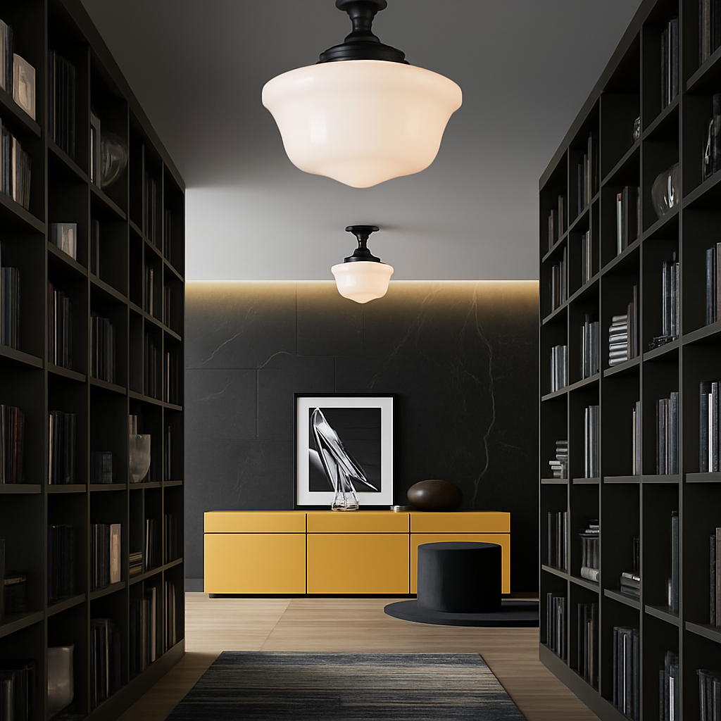 plafonnier vintage en verre suspension style industriel nordique