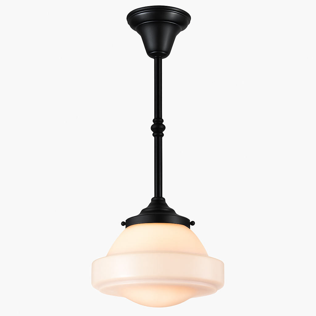 plafonnier vintage en verre suspension style industriel nordique