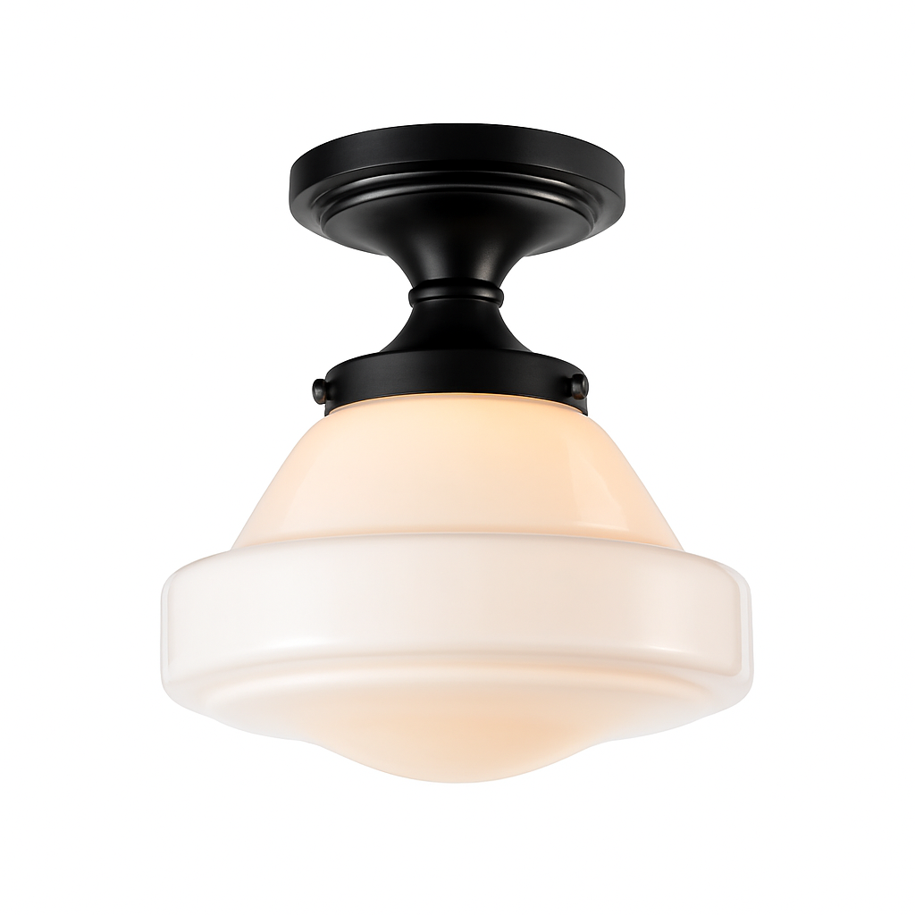 plafonnier vintage en verre suspension style industriel nordique