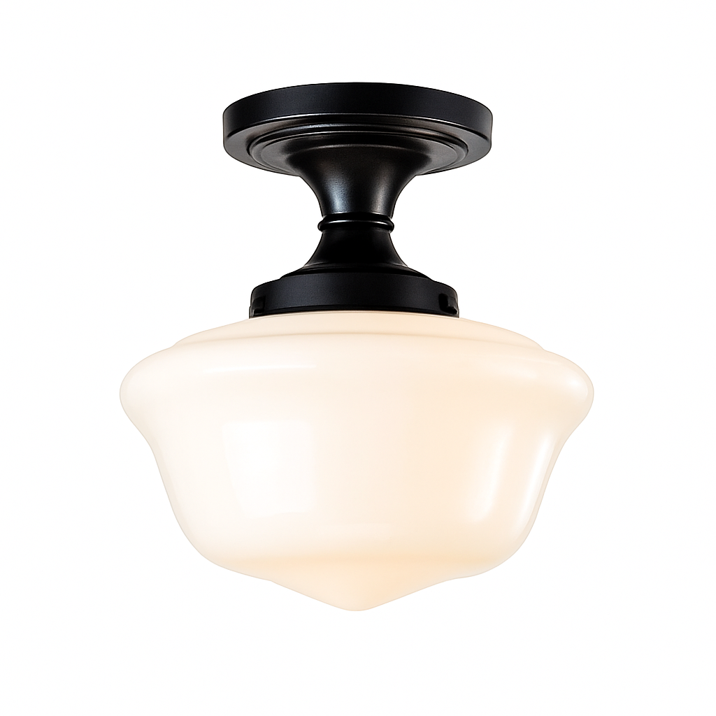 plafonnier vintage en verre suspension style industriel nordique