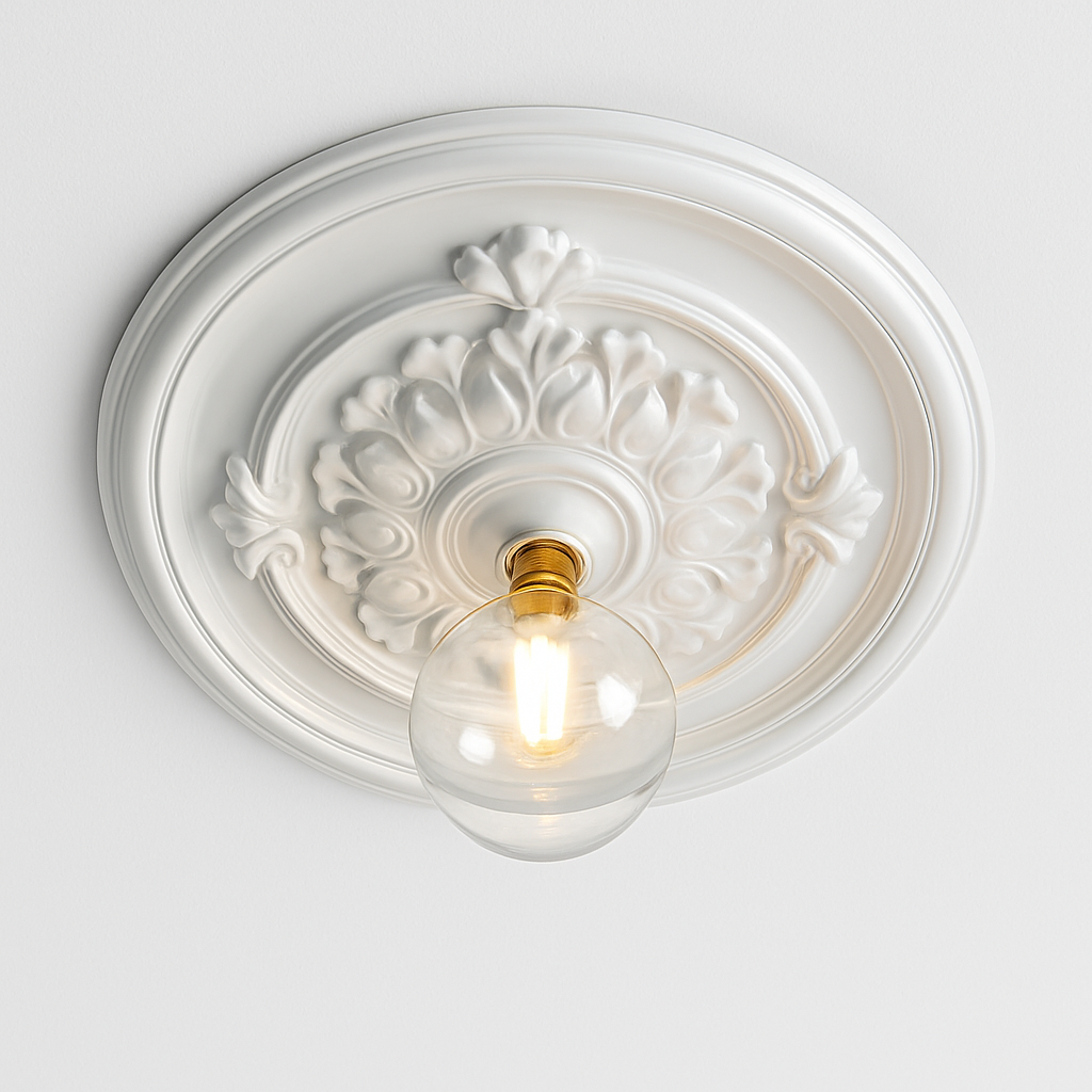 plafonnier vintage français simple moderne avec éclairage sculpté