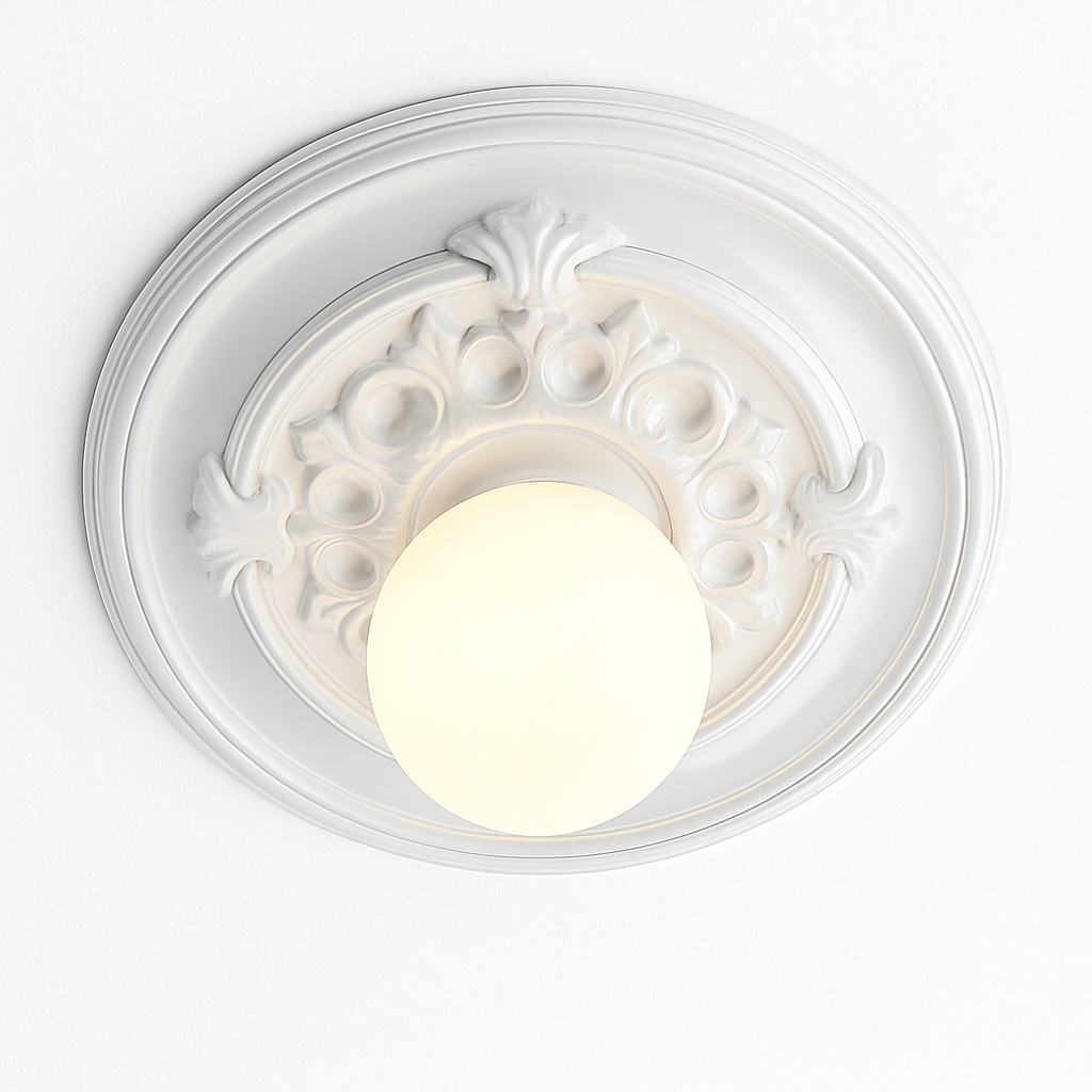 plafonnier vintage français simple moderne avec éclairage sculpté