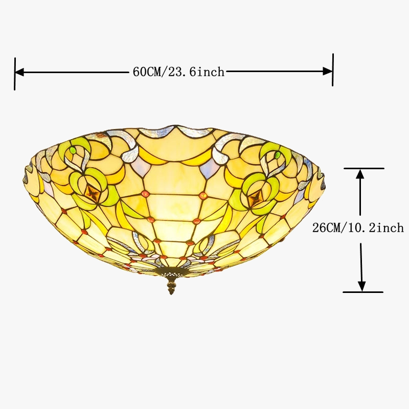 plafonnier vitrail style tiffany créatif pour intérieur élégant