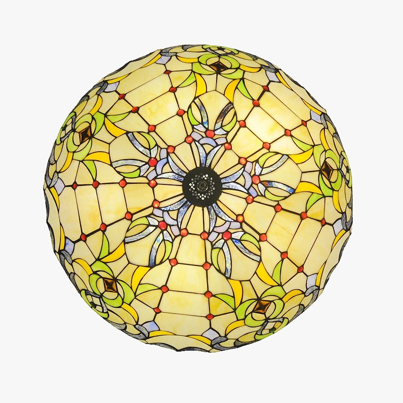 plafonnier vitrail style tiffany créatif pour intérieur élégant