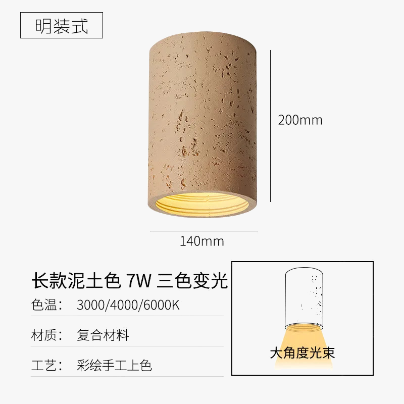plafonnier wabi-sabi style rétro en résine pour intérieur décoratif