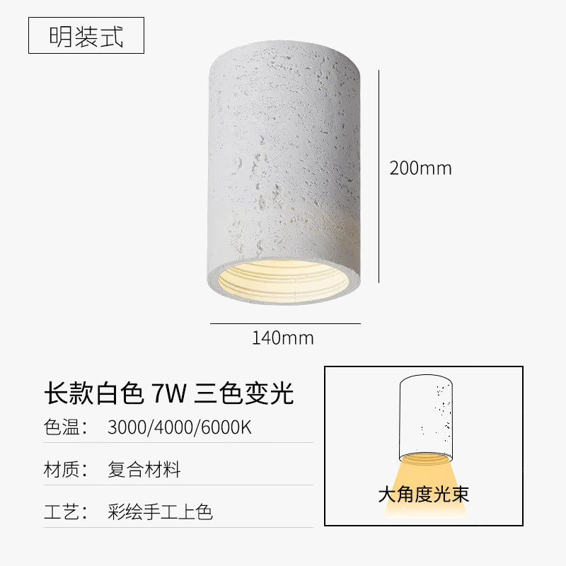 plafonnier wabi-sabi style rétro en résine pour intérieur décoratif