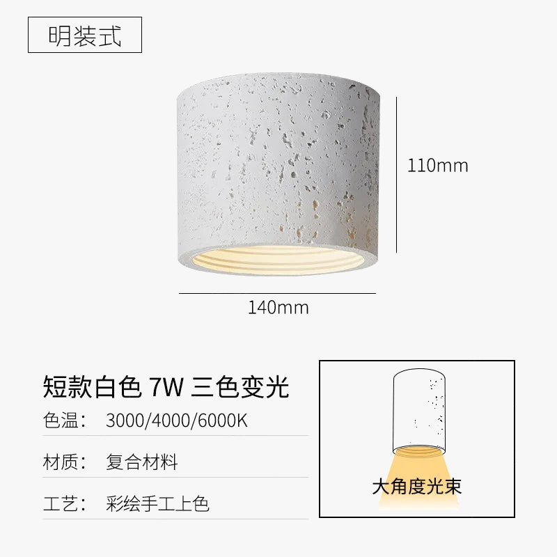 plafonnier wabi-sabi style rétro en résine pour intérieur décoratif