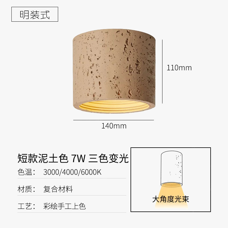 plafonnier wabi-sabi style rétro en résine pour intérieur décoratif