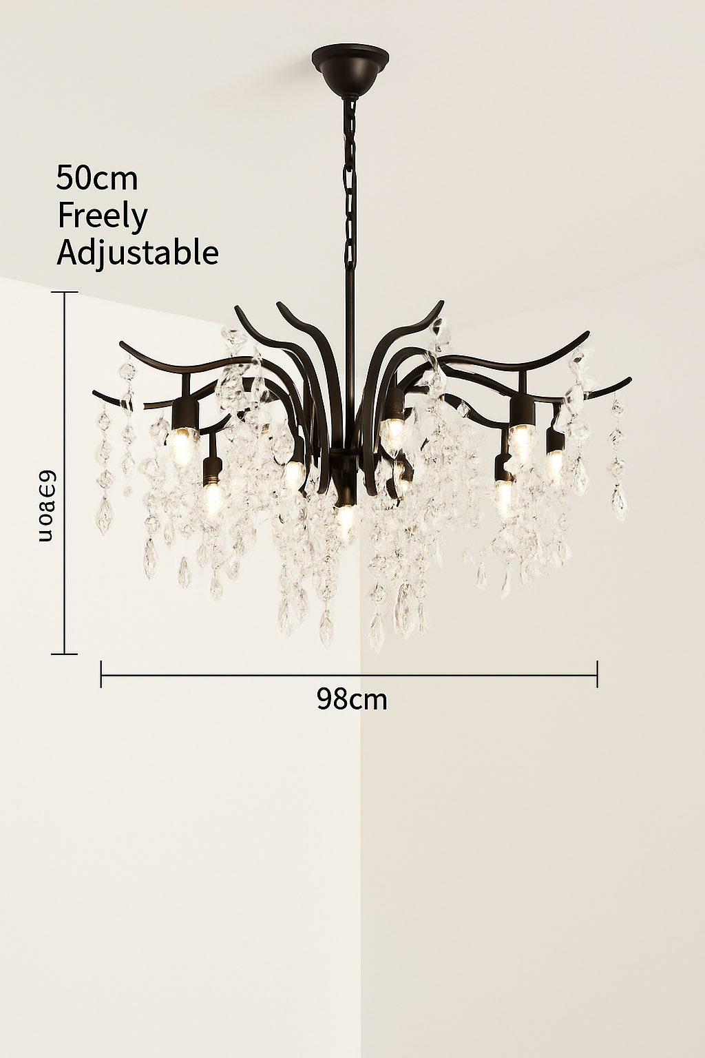 plafonnier winfordo américain simple en cristal 	 	 wf-xd005