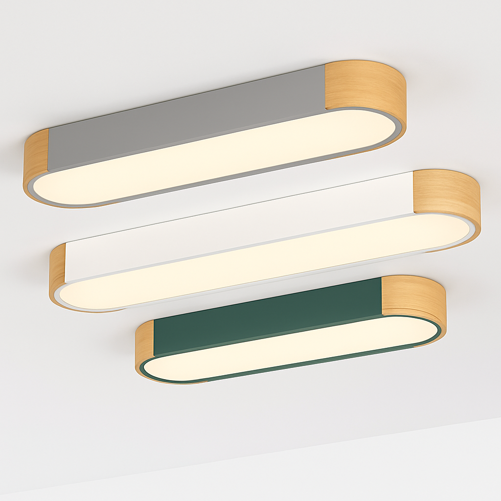 Plafonniers en bois décoratif télécommande panneaux
