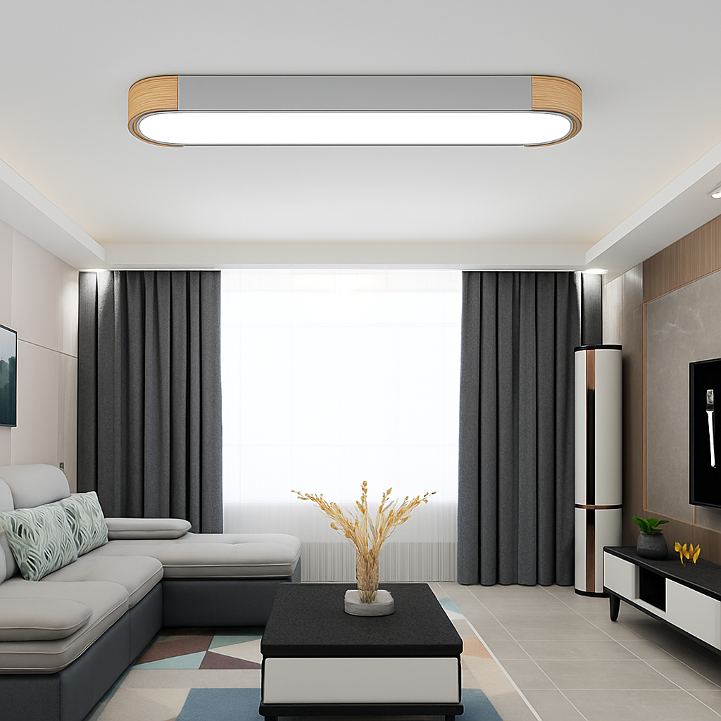 Plafonniers en bois décoratif télécommande panneaux
