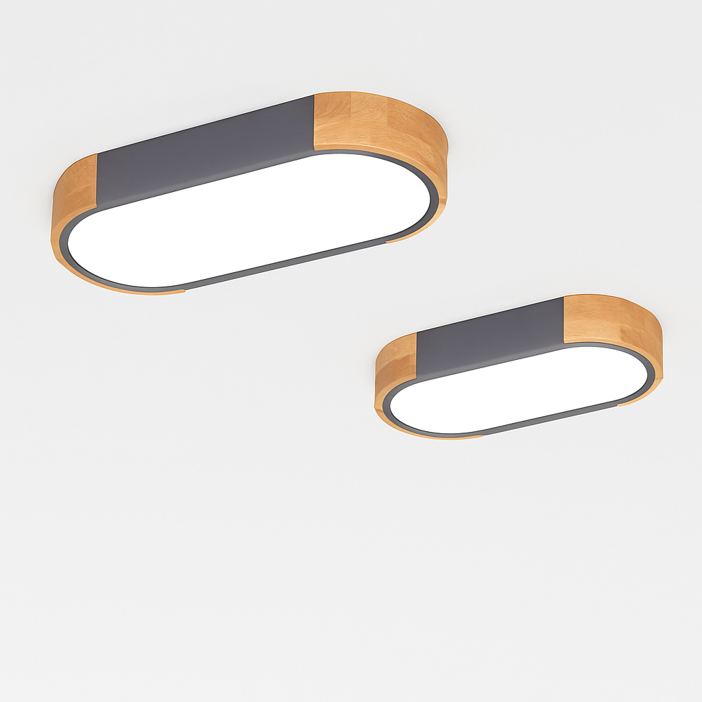 Plafonniers en bois décoratif télécommande panneaux