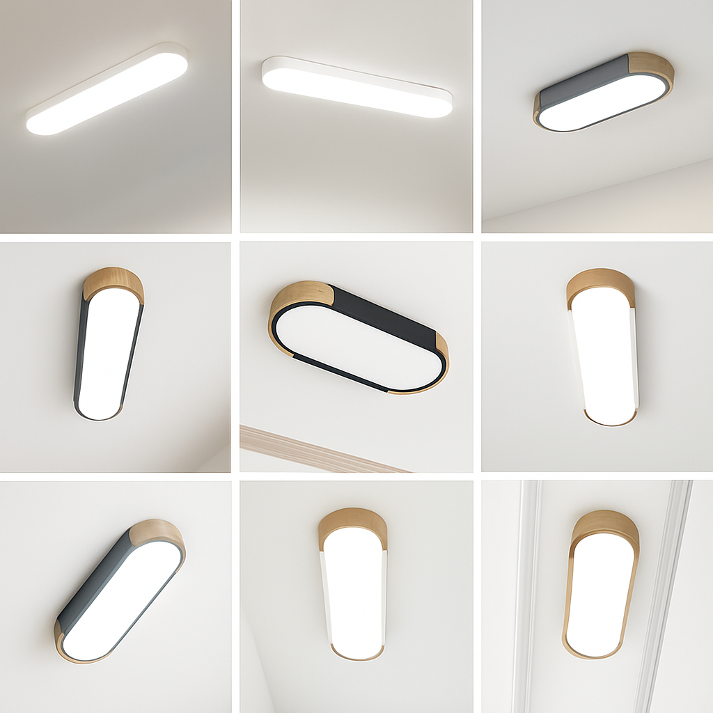 Plafonniers en bois décoratif télécommande panneaux