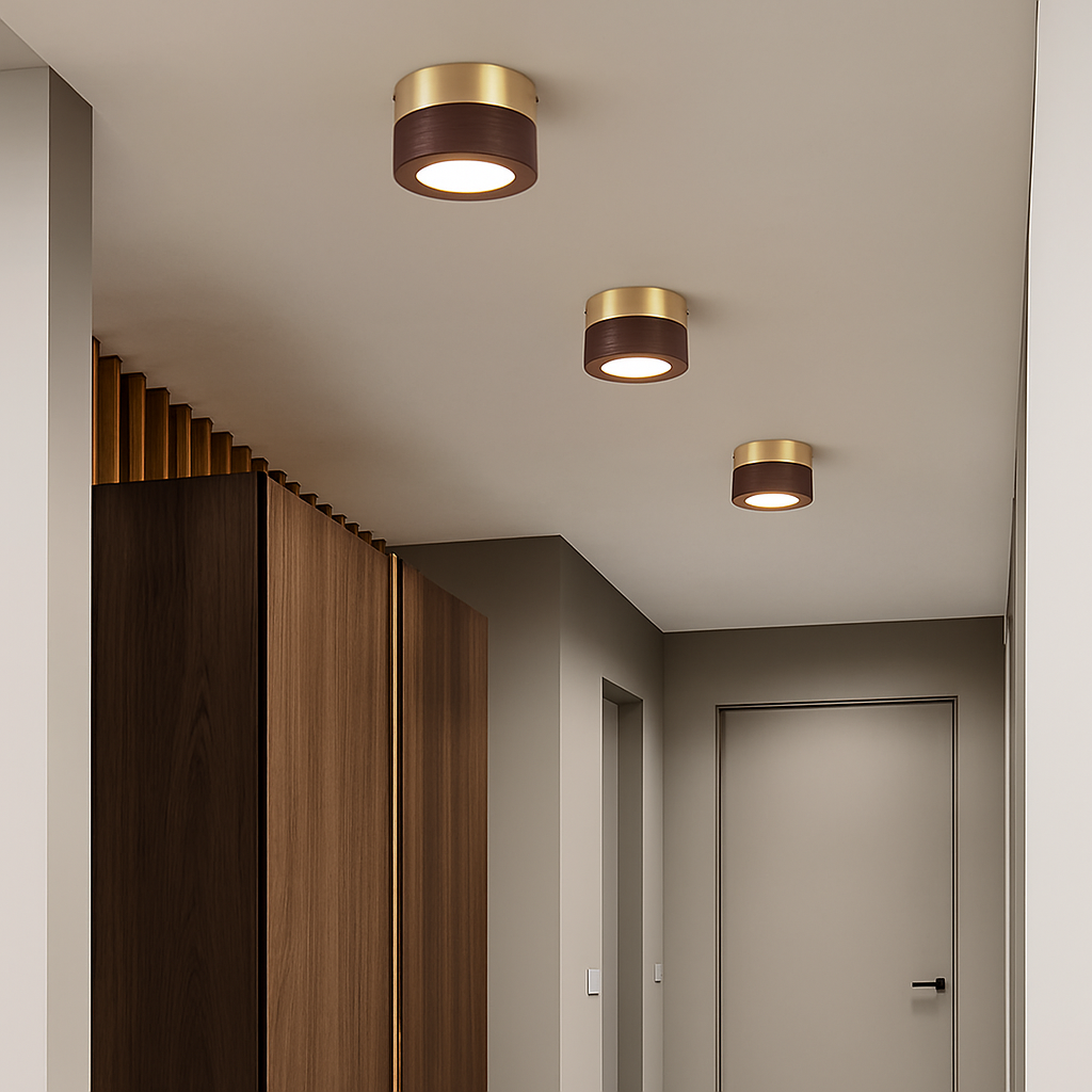 plafonniers en noyer et frêne avec led pour éclairage intérieur