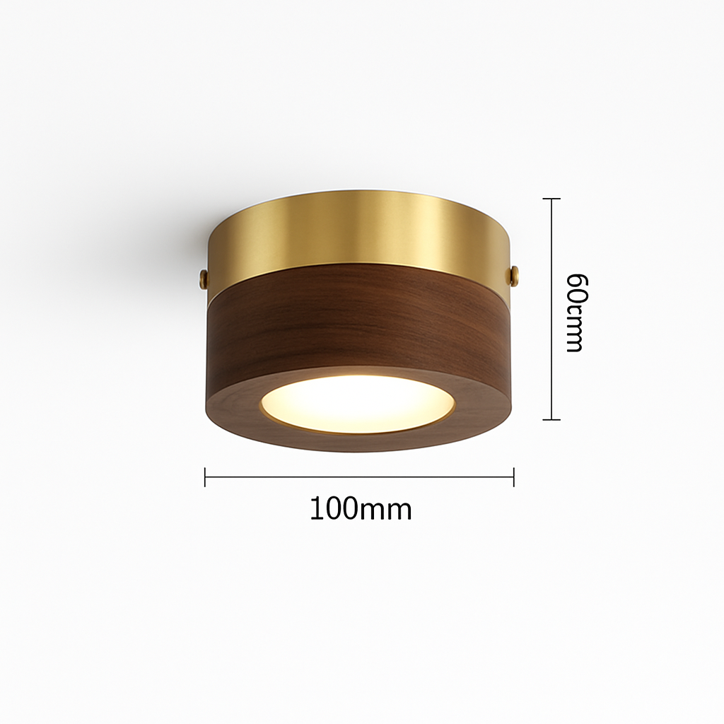 plafonniers en noyer et frêne avec led pour éclairage intérieur