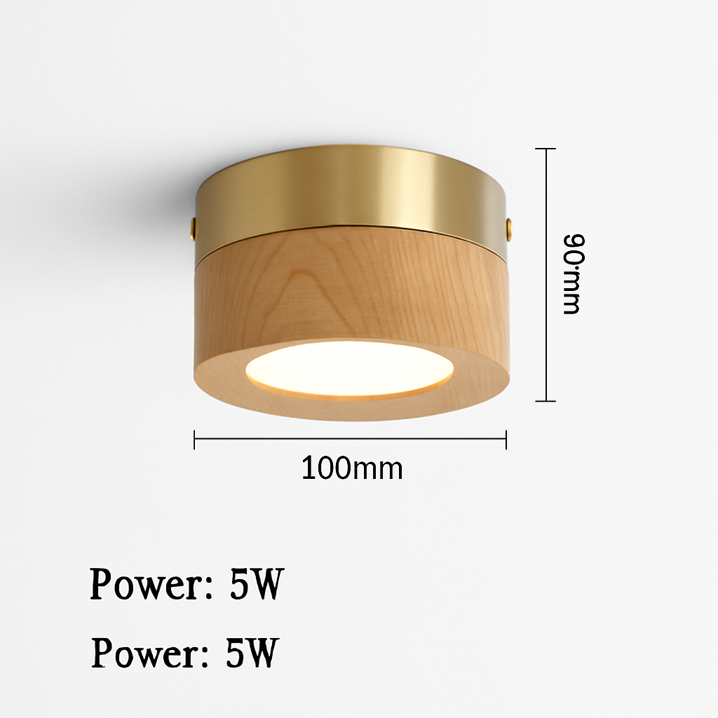 plafonniers en noyer et frêne avec led pour éclairage intérieur