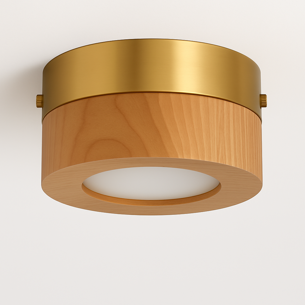 plafonniers en noyer et frêne led pour éclairage intérieur