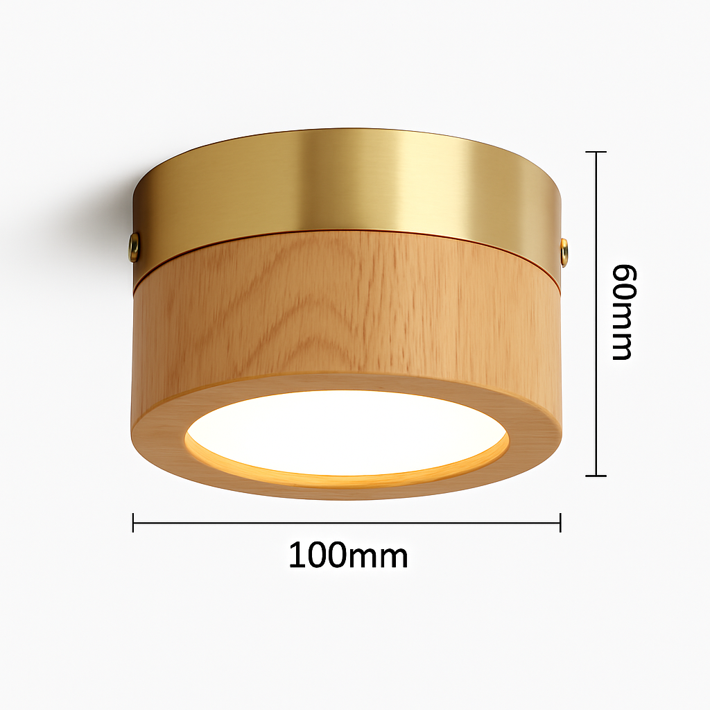 plafonniers en noyer et frêne led pour éclairage intérieur
