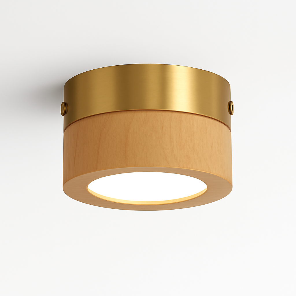 plafonniers en noyer et frêne led pour éclairage intérieur