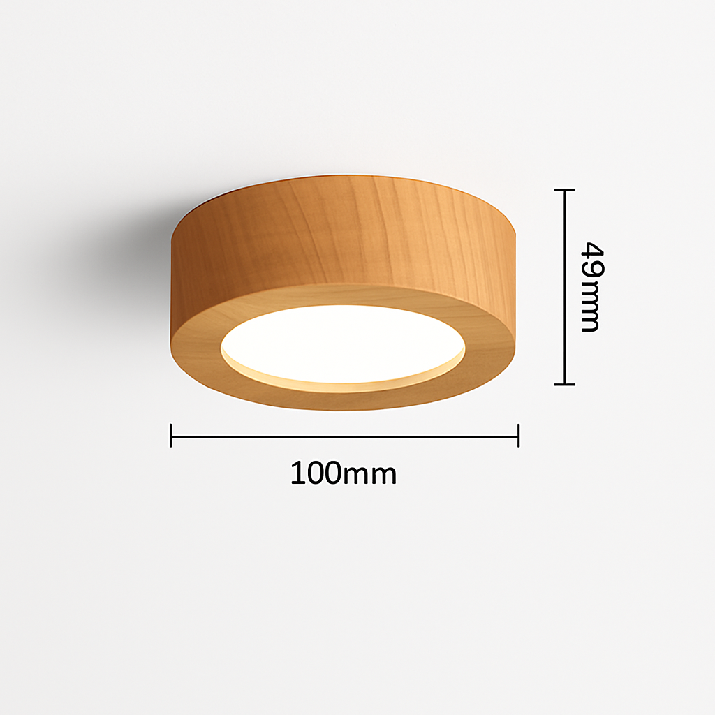 plafonniers en noyer et frêne led pour éclairage intérieur