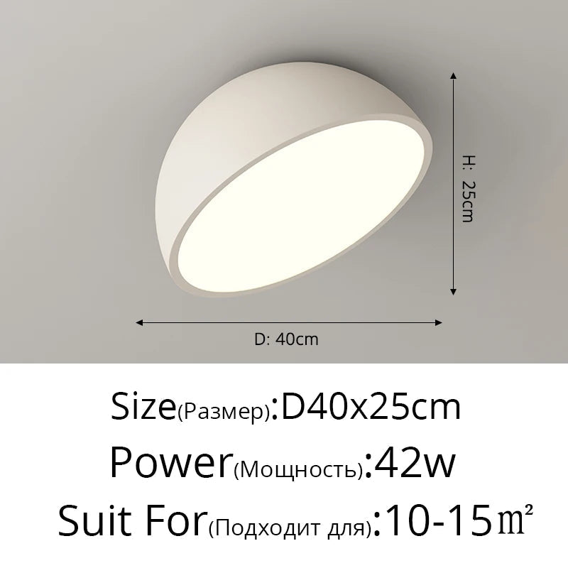 Plafonniers Led créatifs en acrylique blanc et noir