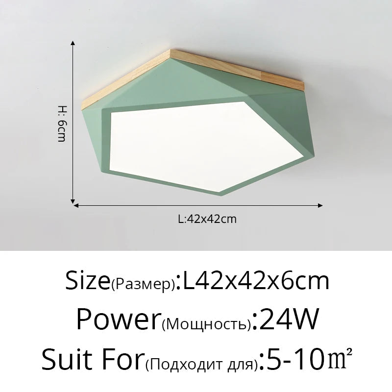 plafonniers led géométriques simples et modernes pour éclairage