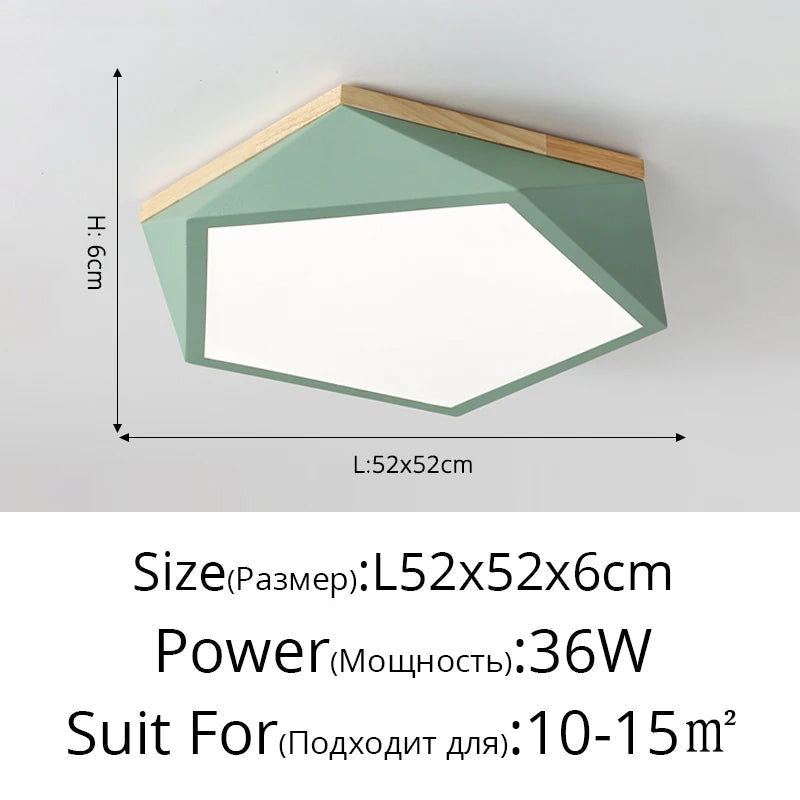 plafonniers led géométriques simples et modernes pour éclairage