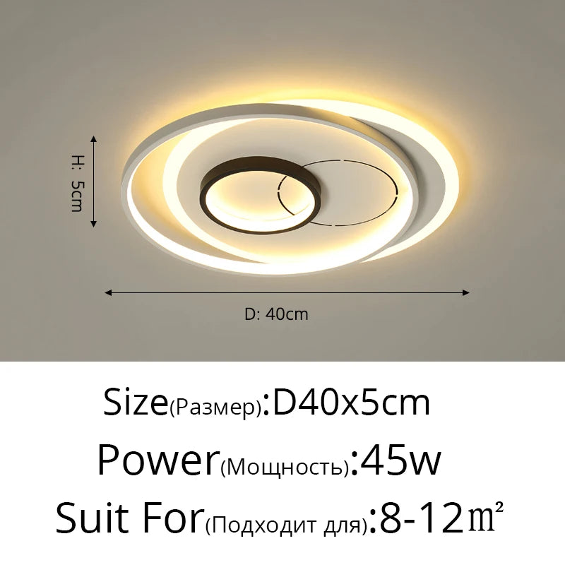 plafonniers led élégants pour décoration intérieure d'hôtel